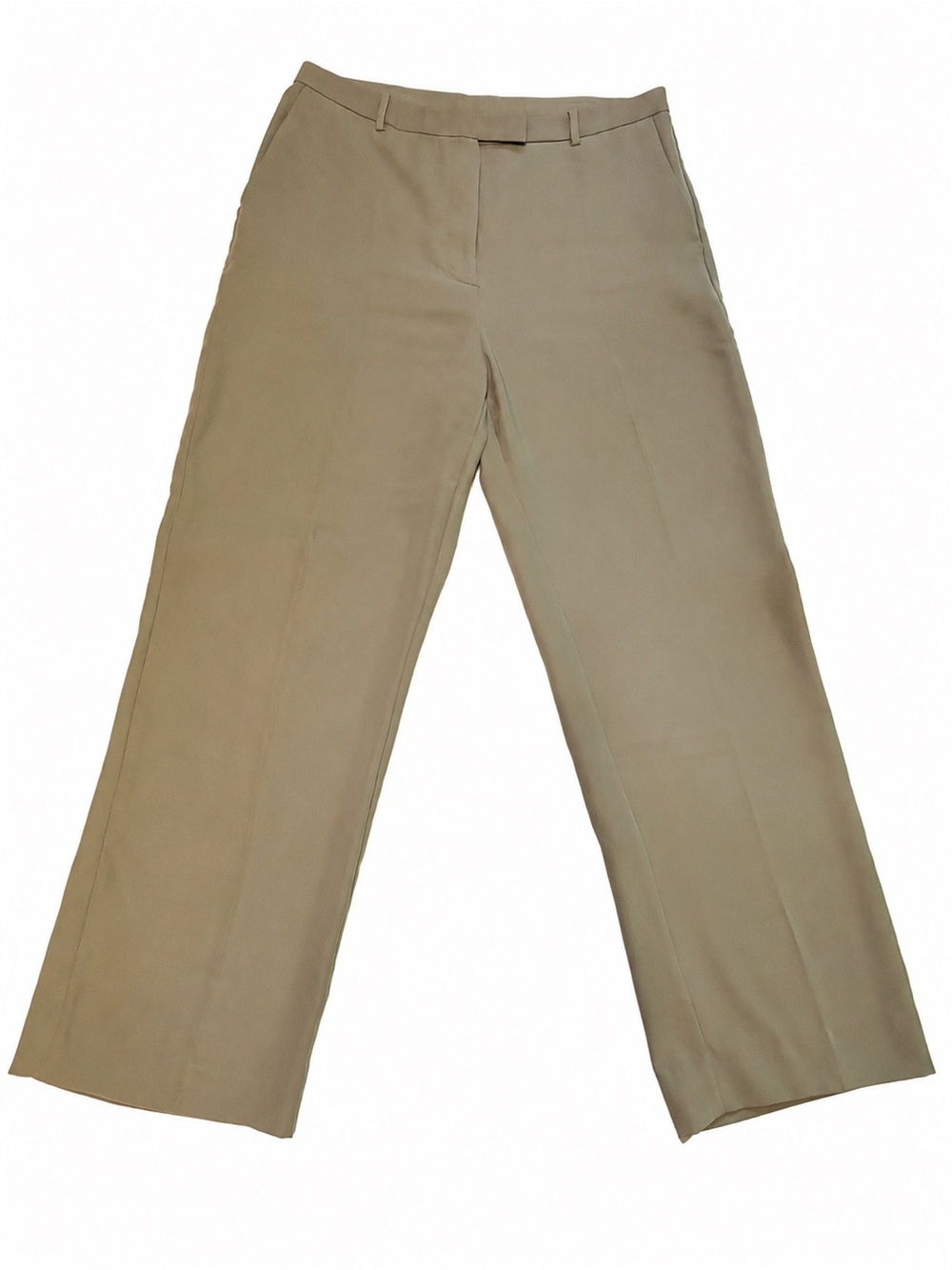 Mango Wide-Leg Pants in Khaki Green